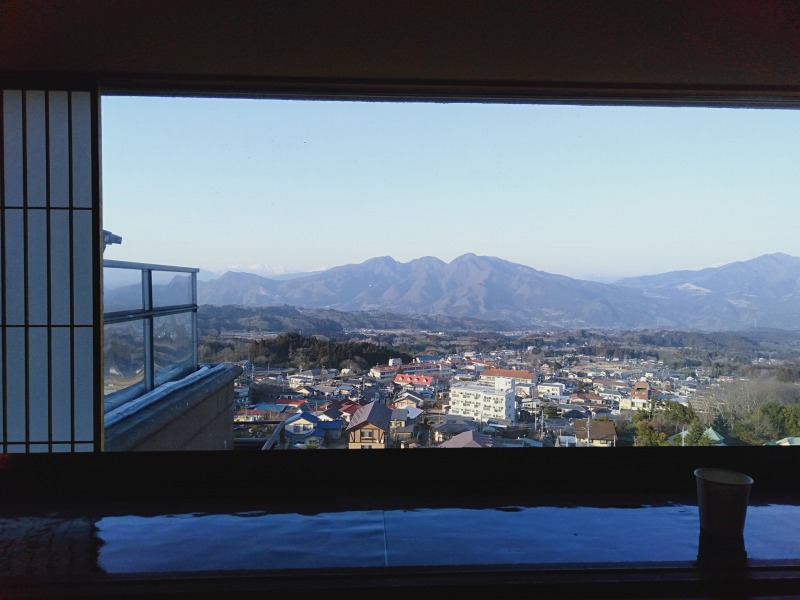 伊香保温泉の松本楼の8階から見える景色