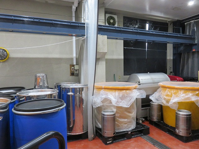 清澄白河フジマル醸造所1階の工場