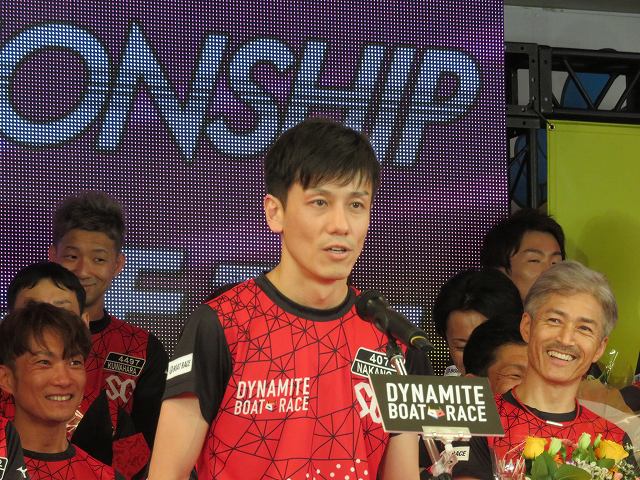2019年多摩川SGグランドチャンピオン、オープニングセレモニーで選手宣誓する中野次郎選手